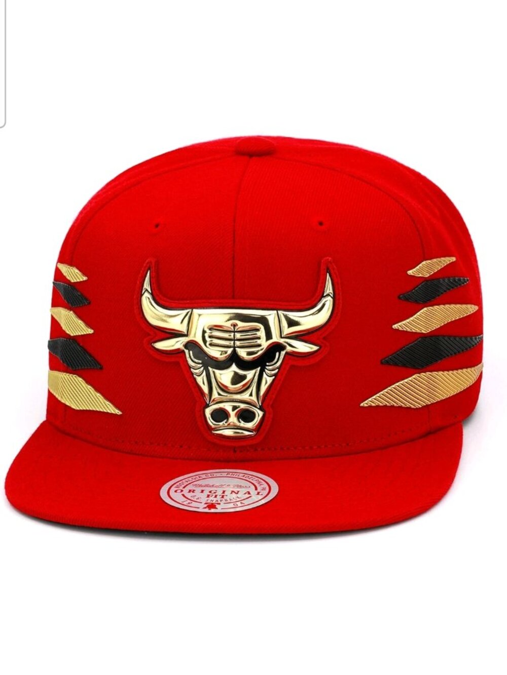 [6HSSMO18270-CBURED1] MENS MITCHELL & NESS NBA CHICAGO BULLS DIAMOND SNAPBACK